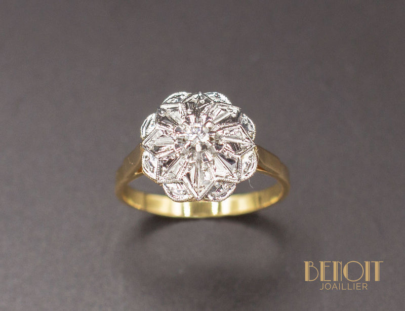 Bague Style Fleur Diamant