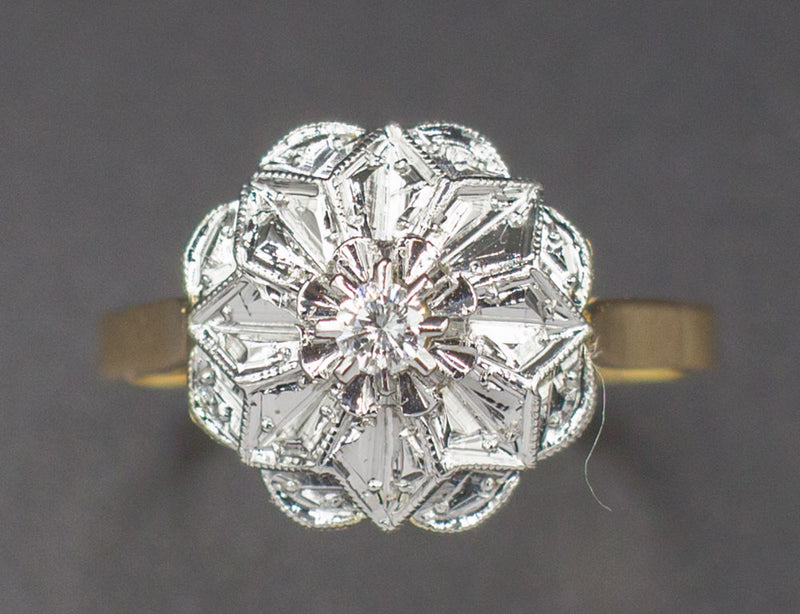 Bague Style Fleur Diamant