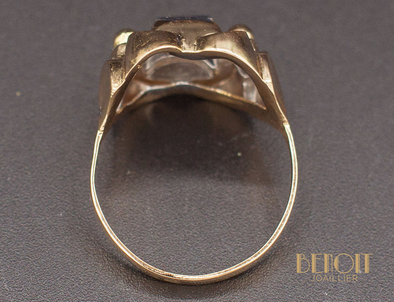 Bague 1950 Or Jaune Diamant