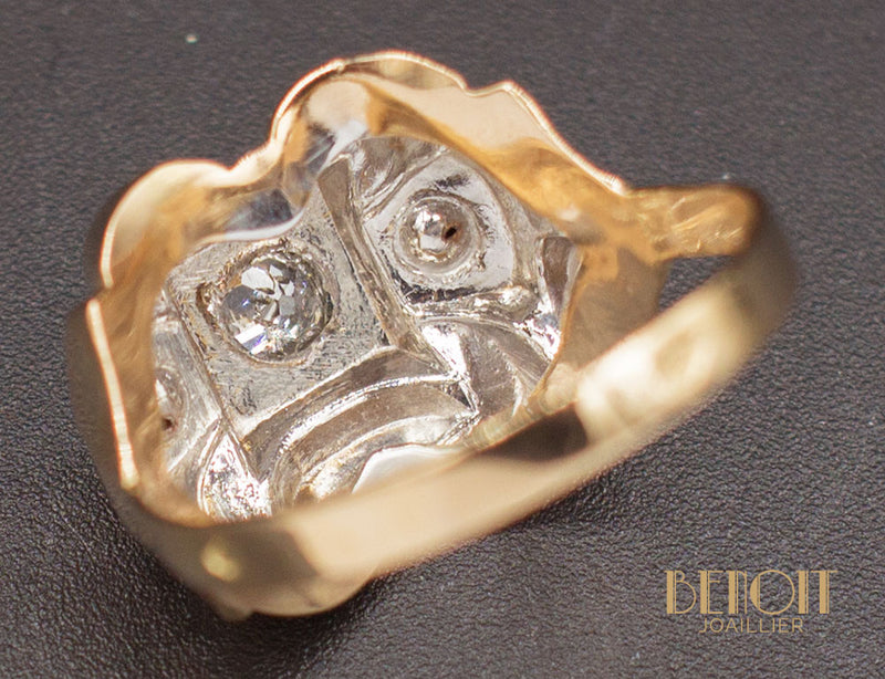 Bague 1950 Or Jaune Diamant