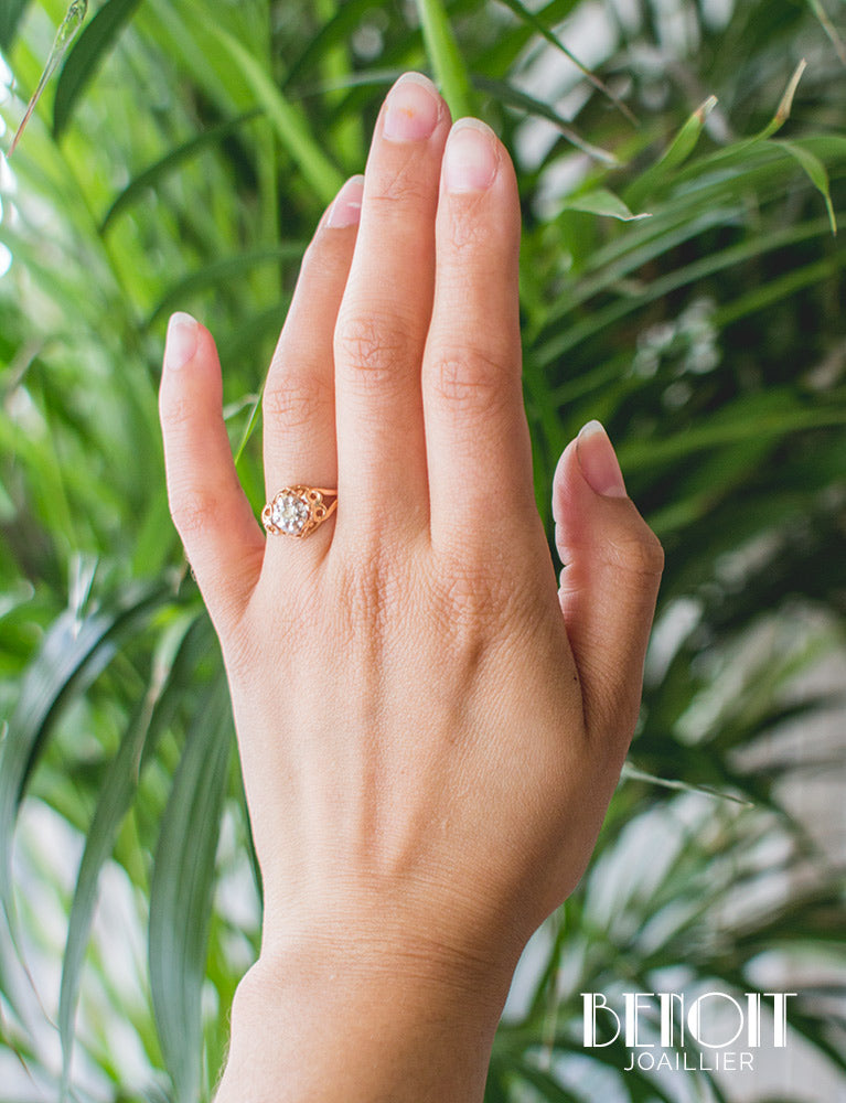 Bague 1950 Diamant Jaune