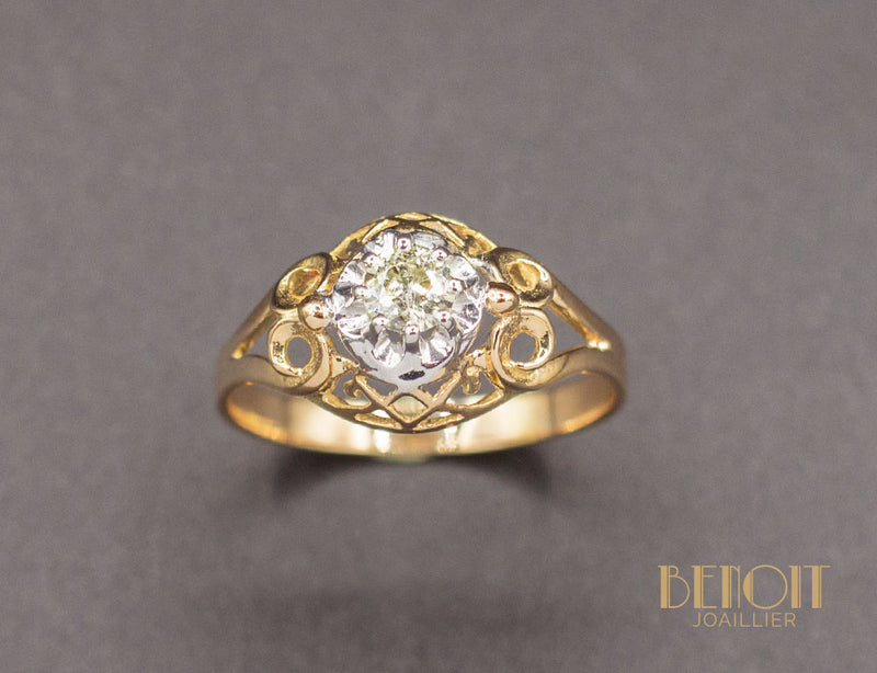 Bague 1950 Diamant Jaune
