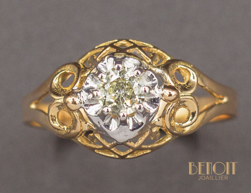 Bague 1950 Diamant Jaune
