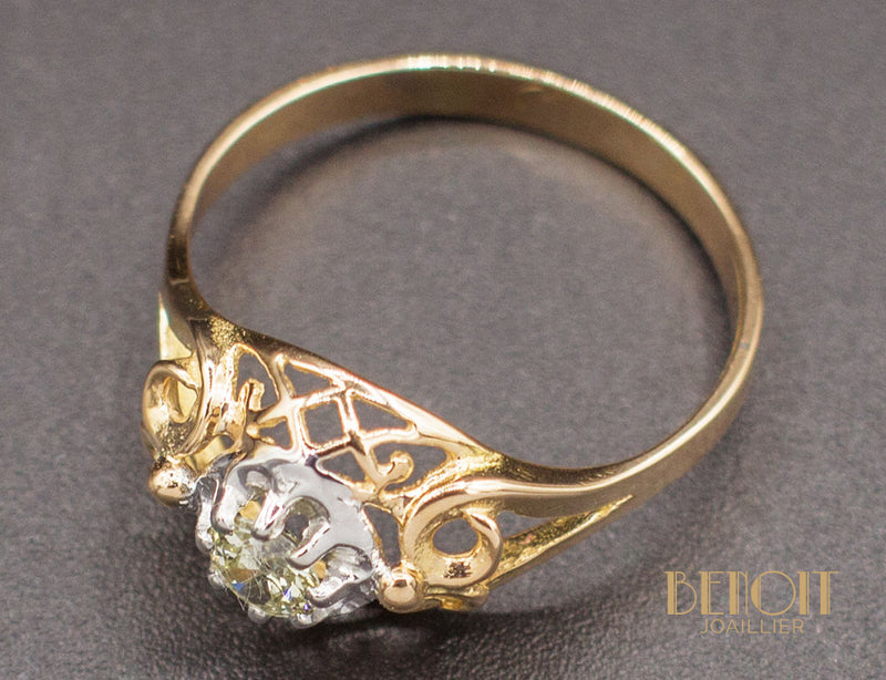 Bague 1950 Diamant Jaune