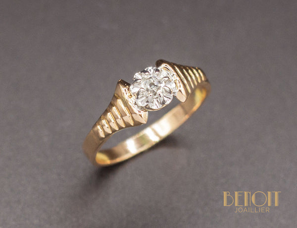 Solitaire Art Déco Diamant