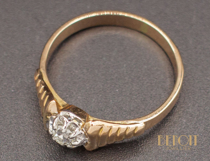 Solitaire Art Déco Diamant