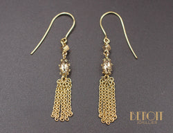 Boucles d'Oreilles "Les Récyclés" Pompons Or Jaune