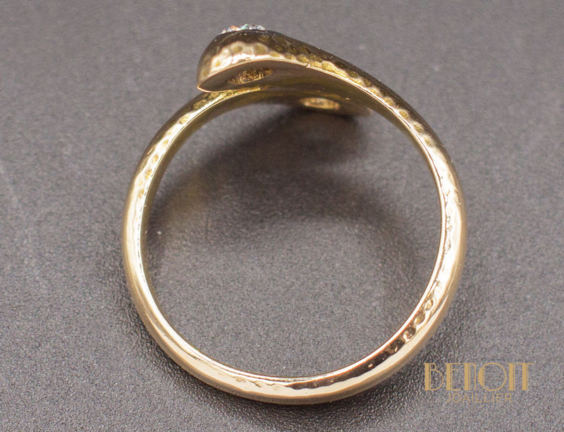 Bague Toi et Moi Martelée Diamants
