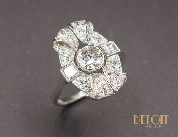 Bague Art Déco Diamants
