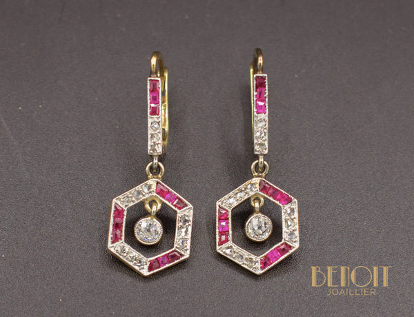 Boucles Pendantes Art Déco