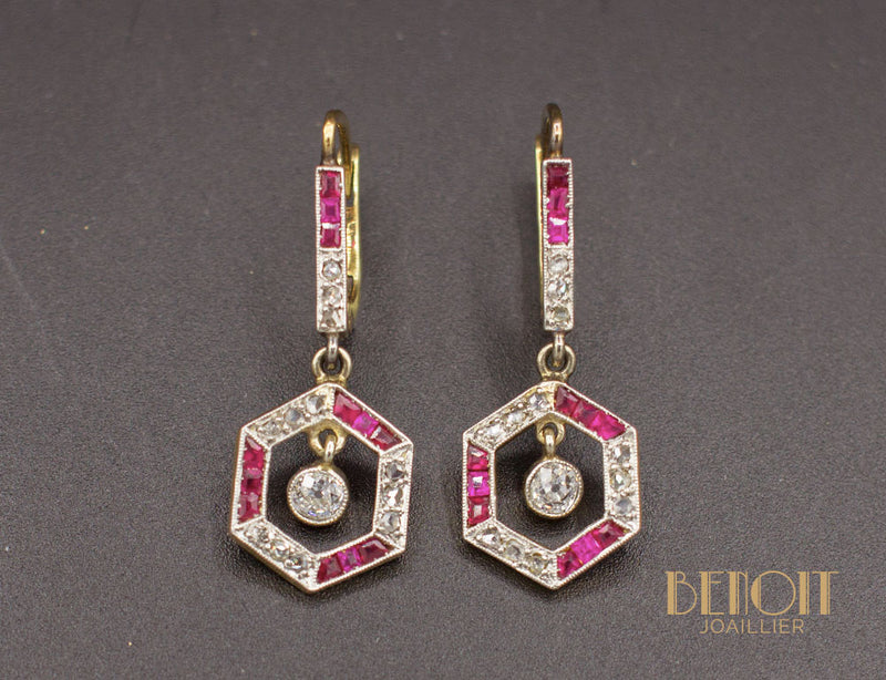 Boucles Pendantes Art Déco