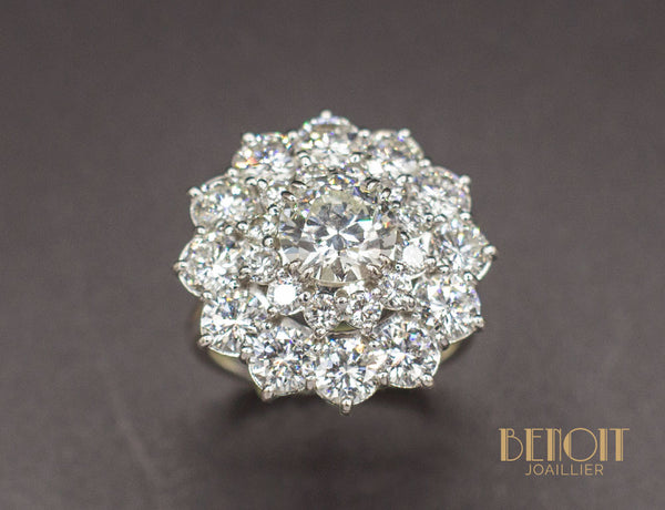 Bague Marguerite Double Entourage