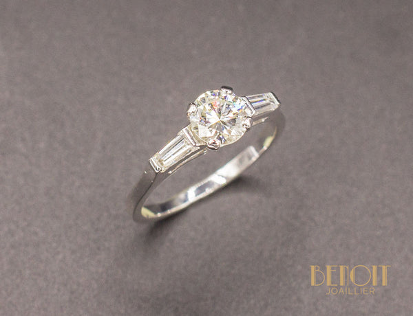 Solitaire Accompagné Diamants