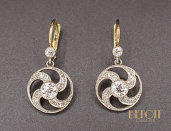 Boucles d'Oreilles Art Déco Diamants