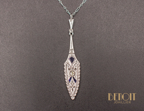Pendentif Art Déco Diamants
