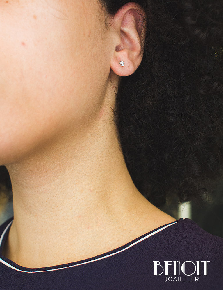 Boucles d'Oreilles Puces Diamants 0.15ct