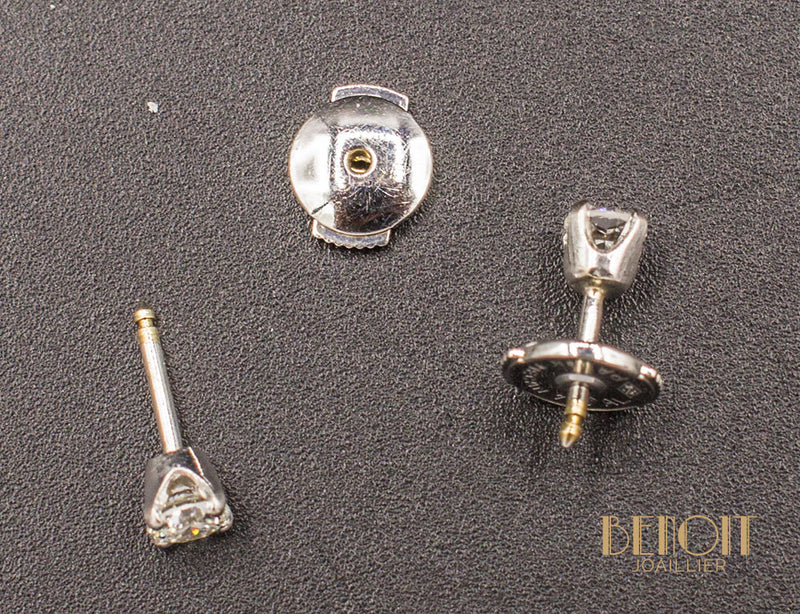 Boucles d'Oreilles Puces Diamants 0.15ct