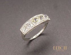 Bague Jarretière Art Déco Diamants