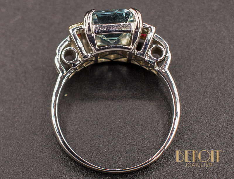 Bague Aigue Marine Art Déco