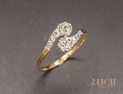Bague Toi et Moi Diamant Jaunes