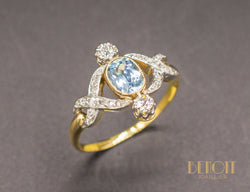 Bague 1900 Aigue Marine Diamants