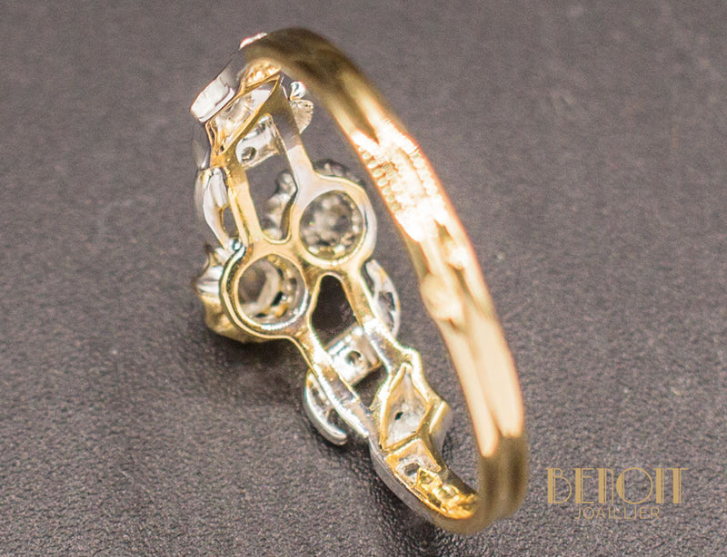 Bague Toi et Moi Diamants Taille Rose