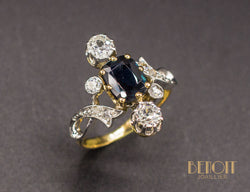 Bague Trilogie Saphir Diamants