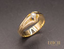 Bague Jonc Art Déco Or Diamant