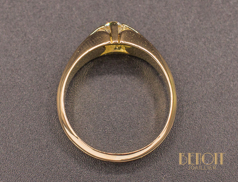 Bague Jonc Art Déco Or Diamant