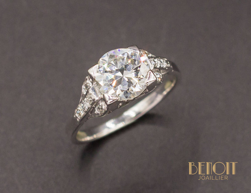 Solitaire Art Déco Diamant