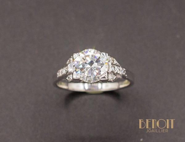 Solitaire Art Déco Diamant
