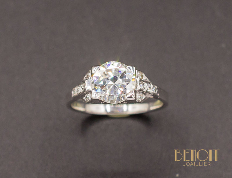 Solitaire Art Déco Diamant