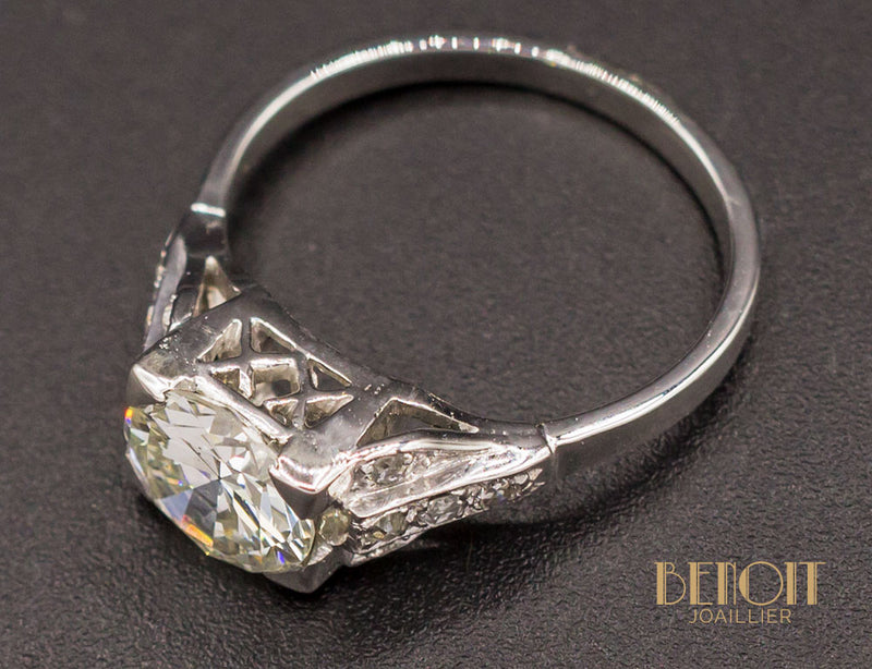 Solitaire Art Déco Diamant