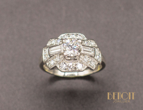 Bague Art Déco Diamants