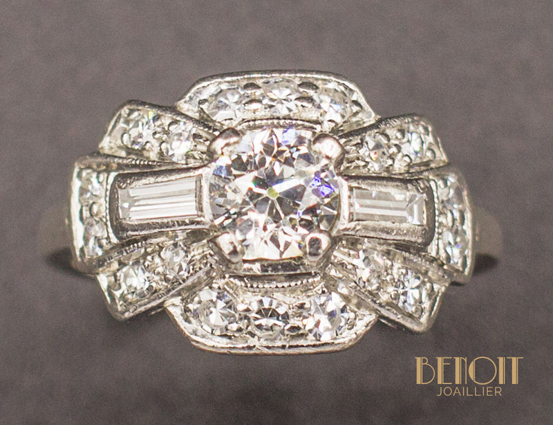 Bague Art Déco Diamants