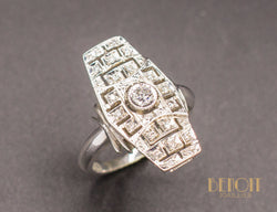 Bague Marquise Art Déco Diamants