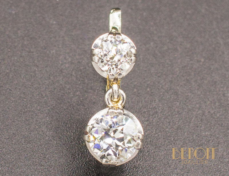 Boucles d'Oreilles Dormeuses Diamants