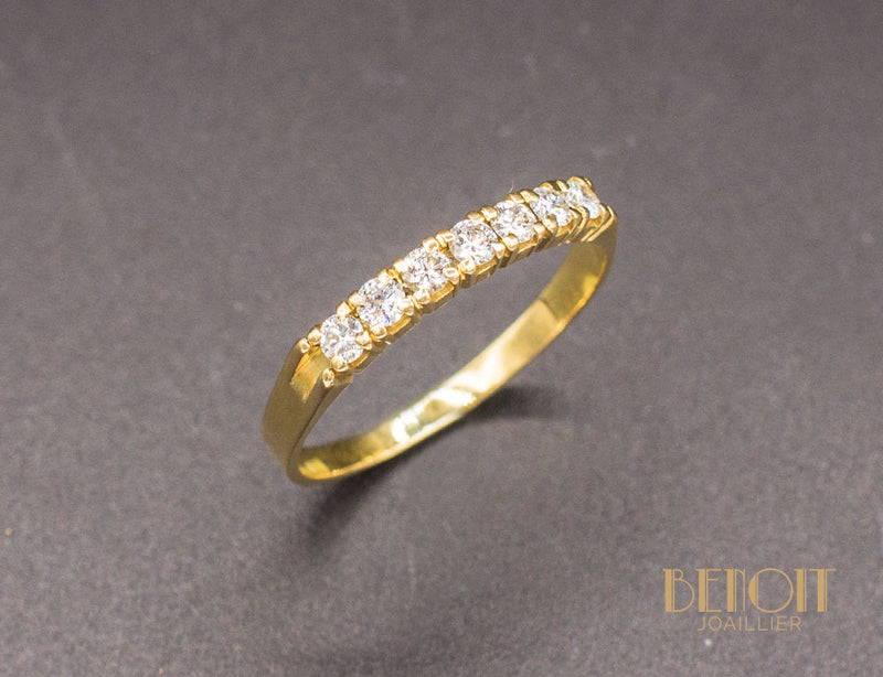Demi-Alliance Or Jaune Diamants