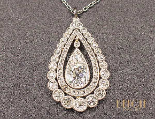 Pendentif Art Déco Diamants