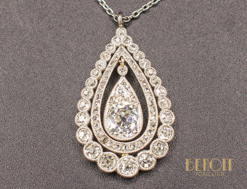 Pendentif Art Déco Diamants