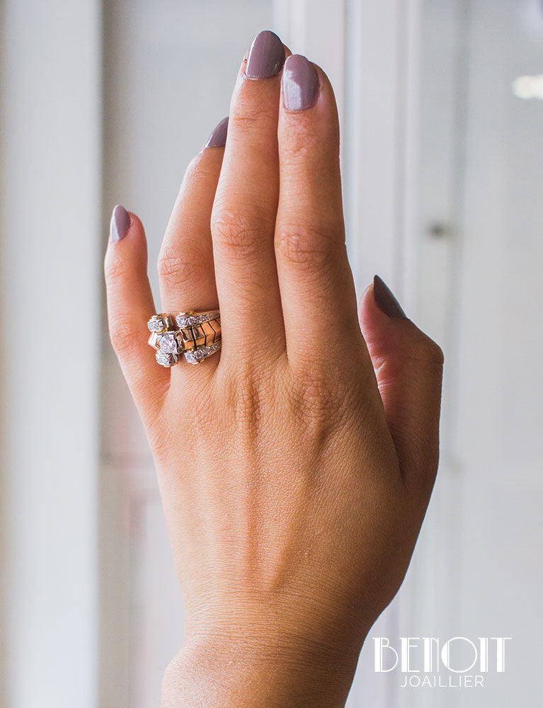 Bague Tank Or Diamants