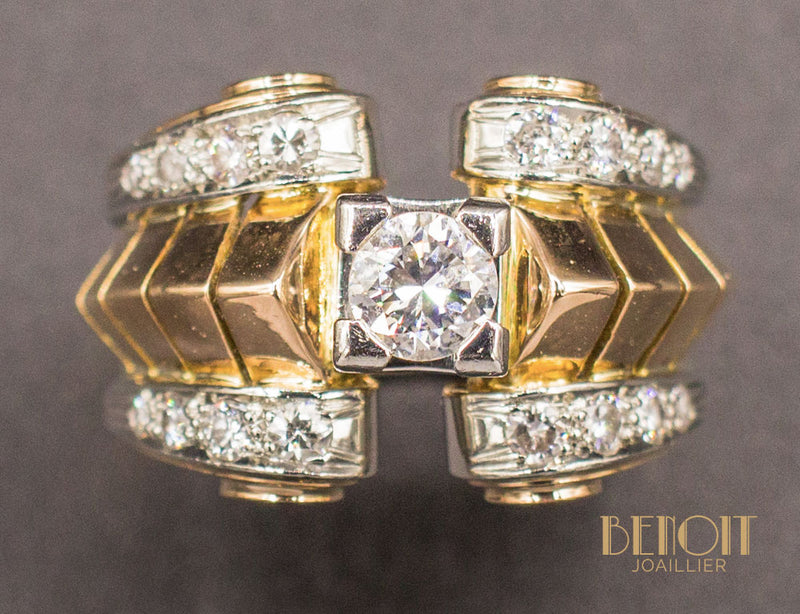 Bague Tank Or Diamants