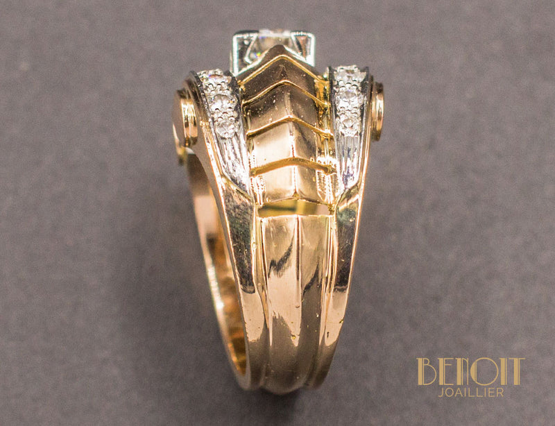 Bague Tank Or Diamants