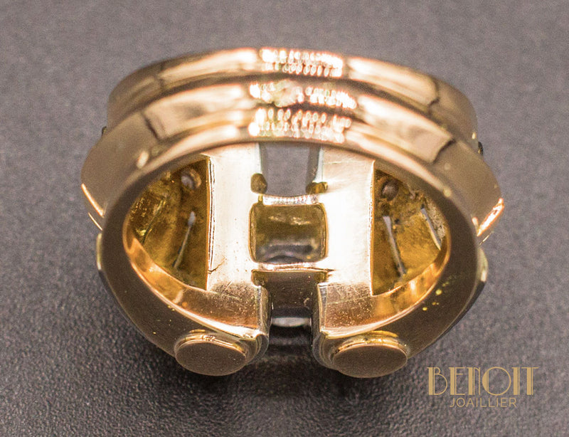 Bague Tank Or Diamants