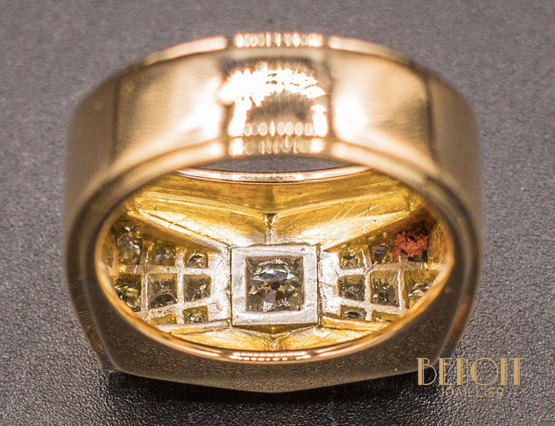 Bague Tank Noeud Diamants