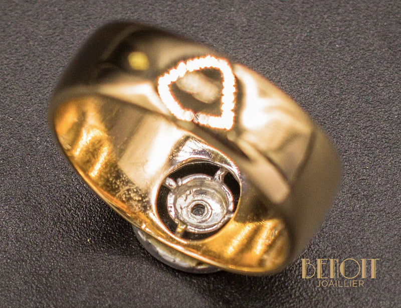 Bague Large Or Diamant