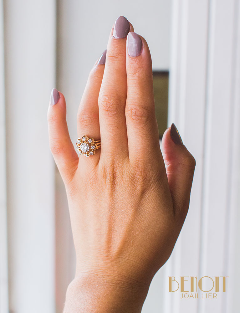 Bague Fleur 1950 Diamants