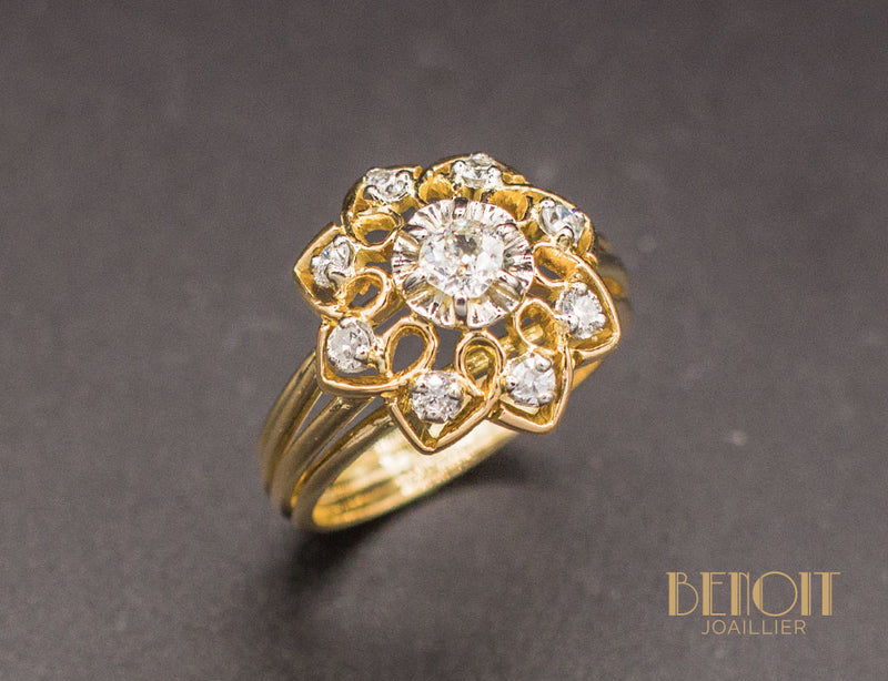 Bague Fleur 1950 Diamants