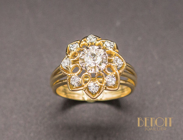 Bague Fleur 1950 Diamants