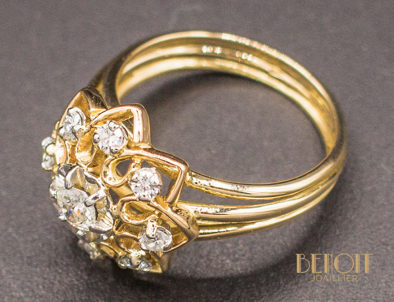 Bague Fleur 1950 Diamants